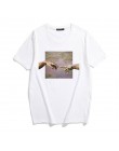 MICHELANGELO Harajuku fajne śmieszne osobliwy nadruk t-shirty damskie t-shirty Ulzzang hiphopowy sweter Casual topy damskie tees