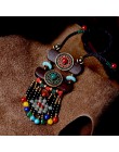 Boho naszyjnik kobiety etniczny kamień maxi długi naszyjnik czarny czeski naszyjnik vintage rope chain 2019 biżuteria