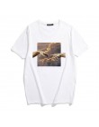 MICHELANGELO Harajuku fajne śmieszne osobliwy nadruk t-shirty damskie t-shirty Ulzzang hiphopowy sweter Casual topy damskie tees