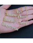 Stary angielski znak zodiaku 12 konstelacji naszyjnik Femme naszyjnik typu Choker z charmsami dla kobiet biżuteria na urodziny p