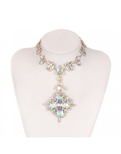 2020 lato geometryczna moda Choker kryształowy naszyjnik kobiety ślub Boho oświadczenie naszyjnik niestandardowy Chocker biżuter