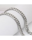 NIBA 8mm szeroki męska łańcuch Collana Uomo 24 cal Stianless stali posrebrzane Cadenas Hombre naszyjnik moda biżuteria