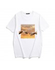 MICHELANGELO Harajuku fajne śmieszne osobliwy nadruk t-shirty damskie t-shirty Ulzzang hiphopowy sweter Casual topy damskie tees