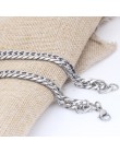 NIBA 8mm szeroki męska łańcuch Collana Uomo 24 cal Stianless stali posrebrzane Cadenas Hombre naszyjnik moda biżuteria