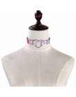 Nowe mody Sexy Harajuku ręcznie serce wisiorek Choker światło laserowe naszyjnik Punk skórzana obroża naszyjnik Choker kolce mom