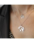 Wielowarstwowe Boho stop w złotym odcieniu mapa świata Chokers naszyjnik charms gwiazdy wisiorki z kryształami i naszyjniki dla 