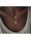 Wielowarstwowe Boho stop w złotym odcieniu mapa świata Chokers naszyjnik charms gwiazdy wisiorki z kryształami i naszyjniki dla 