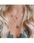 Wielowarstwowe Boho stop w złotym odcieniu mapa świata Chokers naszyjnik charms gwiazdy wisiorki z kryształami i naszyjniki dla 