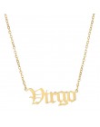 Stary angielski znak zodiaku 12 konstelacji naszyjnik Femme naszyjnik typu Choker z charmsami dla kobiet biżuteria na urodziny p