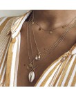 DIEZI wielowarstwowe w stylu Vintage naszyjnik łańcuch dla kobiet czeski proste księżyc oczy róg wisiorek Choker naszyjnik Party