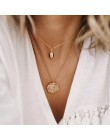DIEZI wielowarstwowe w stylu Vintage naszyjnik łańcuch dla kobiet czeski proste księżyc oczy róg wisiorek Choker naszyjnik Party