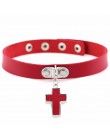KMVEXO 2020 krzyż wisiorek komunikat naszyjnik Gothic Anime miłośników "prosty kołnierz Choker naszyjnik kobiety Chocker biżuter