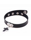 KMVEXO 2020 krzyż wisiorek komunikat naszyjnik Gothic Anime miłośników "prosty kołnierz Choker naszyjnik kobiety Chocker biżuter