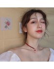 2019 New Arrival kobiety Chokers naszyjniki Trendy Chain Cotton Heart naszyjnik na impreżę dla kobiet koreańska biżuteria czerwo