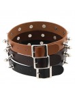 Ahmed Harajuku Spike nit Choker obroża pasek kobiety Pu skóra Goth naszyjnik dla kobiet do klubu na imprezę Chocker Sexy gotycka
