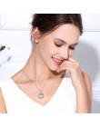 EUDORA 925 Sterling Silver drzewa życia wisiorek naszyjnik z litego srebra drzewo liść i bogini naszyjnik biżuterii z pudełkiem 