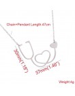 Damski naszyjnik typu Choker z sercem naszyjnik pielęgniarka medyczna stetoskop naszyjniki dla kobiet/dziewczyna Dropshipping Bi