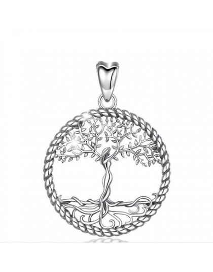 EUDORA 925 Sterling Silver drzewa życia wisiorek naszyjnik z litego srebra drzewo liść i bogini naszyjnik biżuterii z pudełkiem 