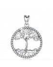 EUDORA 925 Sterling Silver drzewa życia wisiorek naszyjnik z litego srebra drzewo liść i bogini naszyjnik biżuterii z pudełkiem 