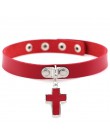 KMVEXO 2020 krzyż wisiorek komunikat naszyjnik Gothic Anime miłośników "prosty kołnierz Choker naszyjnik kobiety Chocker biżuter