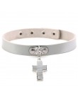 KMVEXO 2020 krzyż wisiorek komunikat naszyjnik Gothic Anime miłośników "prosty kołnierz Choker naszyjnik kobiety Chocker biżuter