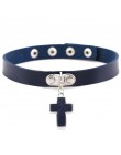 KMVEXO 2020 krzyż wisiorek komunikat naszyjnik Gothic Anime miłośników "prosty kołnierz Choker naszyjnik kobiety Chocker biżuter