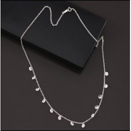 925 ze srebra wysokiej próby z cyrkonią tassel naszyjniki dla kobiet długi naszyjnik statement moda sterling-srebrny-biżuteria