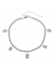 Serce strzałka cz łańcuch tenisowy z luksusowym kroplówki cz motylkowe wisiorki 32 + 10cm choker naszyjniki iced out bling wielo