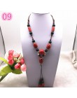 Moda ceramika naszyjnik z koralików etniczne długie naszyjnik łańcuch DIY biżuteria w stylu kolor U Pick