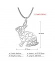 Teamer Wolf naszyjnik mężczyźni kobiety Punk stal nierdzewna 316L wisiorek z motywem zwierzęcym piwo kot królik Box Chain Collar