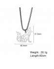 Teamer Wolf naszyjnik mężczyźni kobiety Punk stal nierdzewna 316L wisiorek z motywem zwierzęcym piwo kot królik Box Chain Collar
