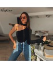 Hugcitar bawełna halter jedno ramię sexy body kobiety new fashion 2019 zima wiosna jednolita sukienka typu bodycon casual body z