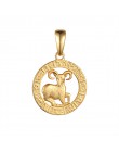 FJ 12 znak zodiaku żółty złoty kolor konstelacji Leo/skorpion/Aquarius wisiorek naszyjnik łańcuch wody fali