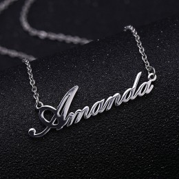 Nazwa własna naszyjnik ze stali nierdzewnej spersonalizowane kobiety naszyjniki Choker dostosowane biżuteria z pierwszą literą i