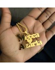 V przyciągaj amulet ze stali nierdzewnej indywidualny naszyjnik z imieniem mężczyzn biżuteria Punk Style złoty łańcuszek tablicz