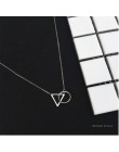 Anenjery 925 Sterling Silver Choker naszyjnik minimalistyczny łańcuszek do obojczyka kobiet trójkąt okrągły wisiorek odporność n
