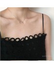 Anenjery 925 Sterling Silver Choker naszyjnik minimalistyczny łańcuszek do obojczyka kobiet trójkąt okrągły wisiorek odporność n