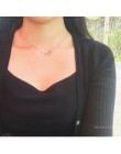 Anenjery 925 Sterling Silver Choker naszyjnik minimalistyczny łańcuszek do obojczyka kobiet trójkąt okrągły wisiorek odporność n