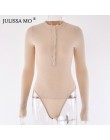 Julissa mo Sexy V Neck body z dzianiny damskie czarne guziki z długim rękawem pajacyki kombinezon damski 2018 Casual jednoczęści
