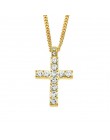Hip-hopowy wisior z krzyżem w kolorze złotym naszyjnik religijny Iced Out Rhinestone Crucfix naszyjnik Jewely dla mężczyzn bezpł