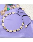 Kobiety moda czarny naszyjnik na lince naturalne muszla Choker kołnierz naszyjniki powłoki Choker prosty naszyjnik lato plaża bi