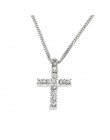 Hip-hopowy wisior z krzyżem w kolorze złotym naszyjnik religijny Iced Out Rhinestone Crucfix naszyjnik Jewely dla mężczyzn bezpł