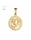 FJ 12 znak zodiaku żółty złoty kolor konstelacji Leo/skorpion/Aquarius wisiorek naszyjnik łańcuch wody fali