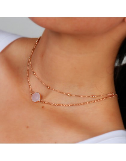 Tenande nowe mody serce naszyjniki z kryształem liść księżyc Choker naszyjniki wisiorki dla kobiet plaża styl komunikat biżuteri