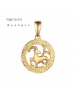 FJ 12 znak zodiaku żółty złoty kolor konstelacji Leo/skorpion/Aquarius wisiorek naszyjnik łańcuch wody fali