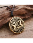 Dawapara potrójna bogini księżyca Wicca Pentagram magia nadprzyrodzone Amulet naszyjnik kobiety drzewo życia księżyc naszyjniki 