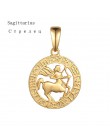 FJ 12 znak zodiaku żółty złoty kolor konstelacji Leo/skorpion/Aquarius wisiorek naszyjnik łańcuch wody fali
