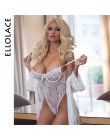 Ellolace Neon lato 21 kolory koronkowe body kobiety kwiatowy haft muszka przejrzyste Sexy body kombinezon kombinezony Party