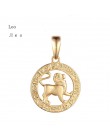 FJ 12 znak zodiaku żółty złoty kolor konstelacji Leo/skorpion/Aquarius wisiorek naszyjnik łańcuch wody fali