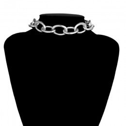 Ingemark Punk Miami kubański Choker naszyjnik obroża oświadczenie Hip Hop Heavy Metal aluminium gruby łańcuszek naszyjnik łańcuc